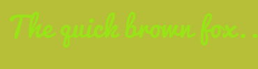 Image with Font Color 9AE318 and Background Color B7BE37